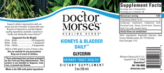 Kidneys & Bladder Daily - (Formerly Kidneys & Bladder 3 - Cleanser) (2oz Glycerin)