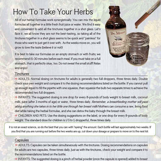 A quick guide to taking your herbal formulas.